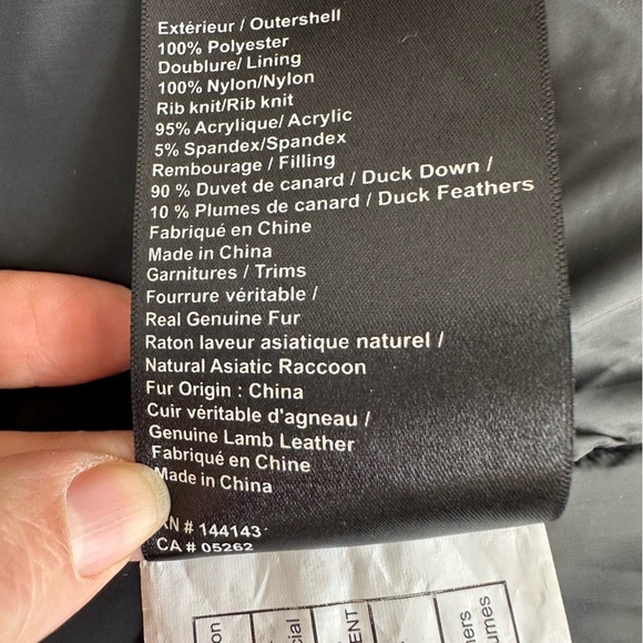 Nicole Benisti N Series down jacket, XS olive green. leather trims fur trim hood - Picture 10 of 12